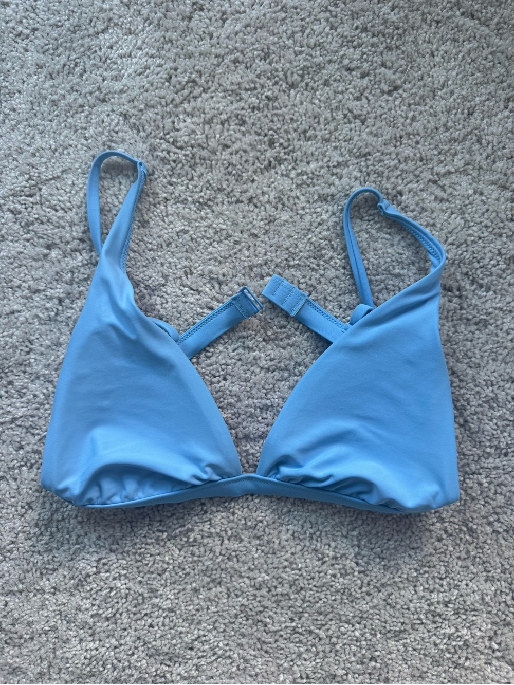 NWOT Aerie Blue Triangle Bikini Swim Top Adjustable Straps